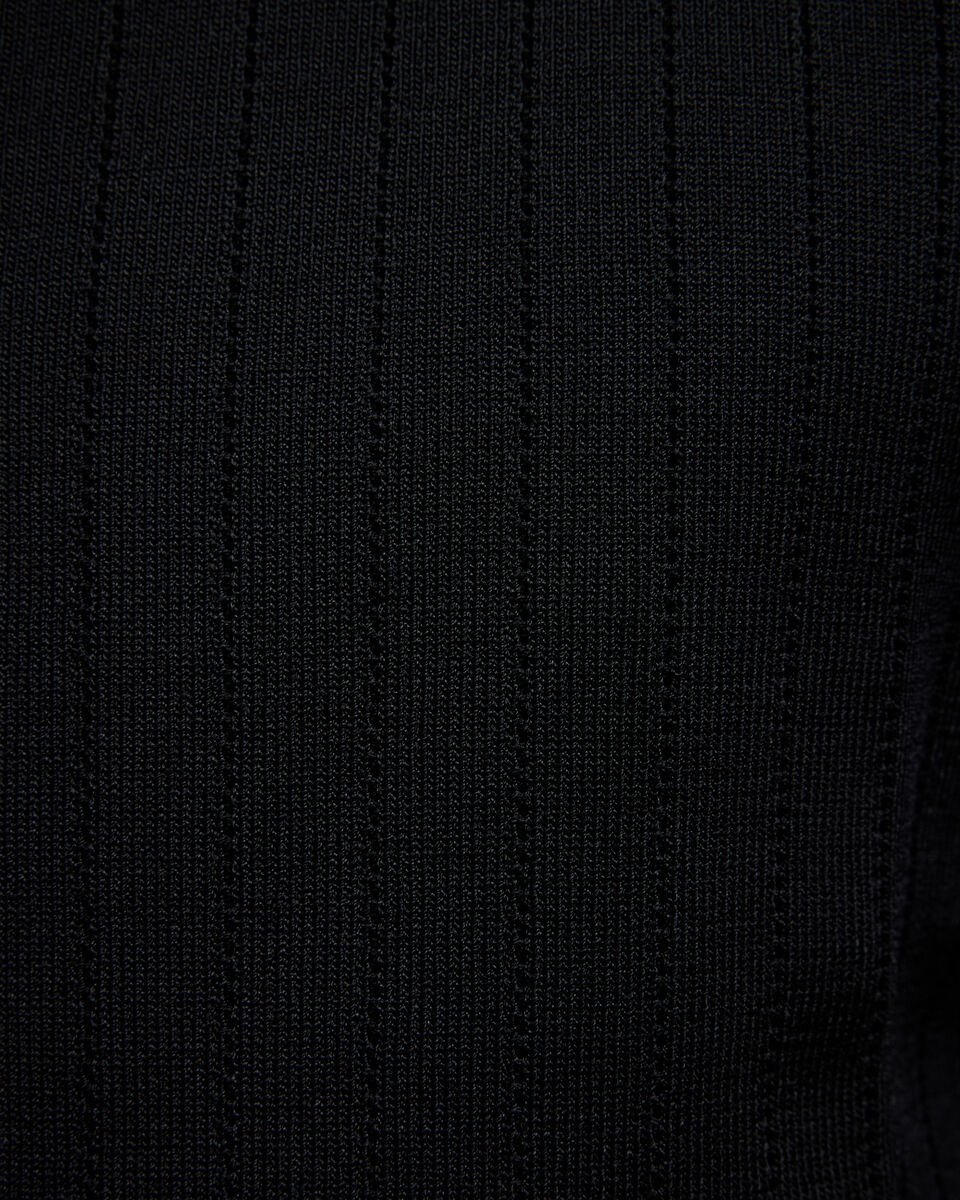 Stripe Knit Polo, Black, hi-res